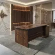 Ofisi ya Kisasa ya Brown ya L-Extension ya Ofisi (1.6m) - 5
