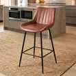 Non-Adjustable Leather Bar Stool - 3