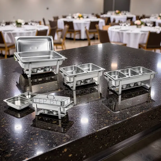 11L Stainless Steel Triple Chafing Dish Set - 1