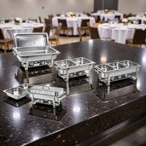 11L Stainless Steel Triple Chafing Dish Set