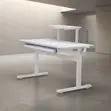 1.2m White Manual Adjustable Ergonomic Office Desk - 1