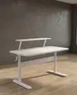 1.2m White Manual Adjustable Ergonomic Office Desk - 2