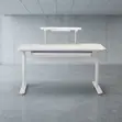 1.2m White Manual Adjustable Ergonomic Office Desk - 5