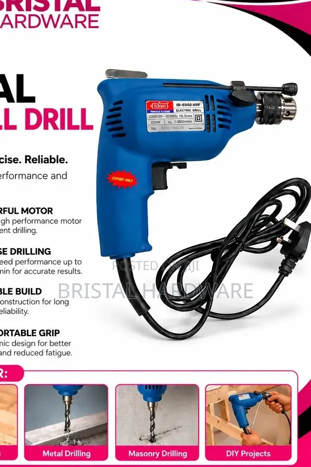 Blue Ideal IDE-ED02-6RF Electric Drill - 1