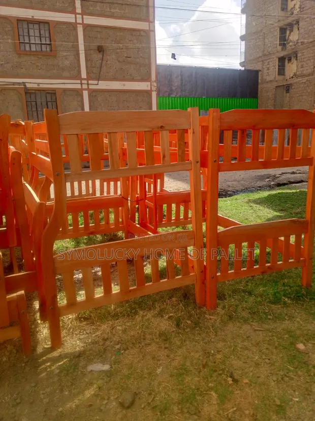 Brand New 4x6 & 3.5x6 Double Decker Bed - Hardwood Frame - 1