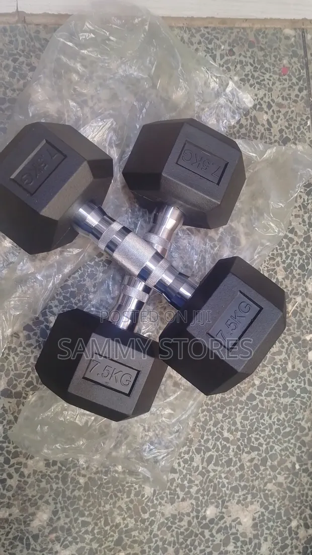 Jozi ya Dumbbell 7.5KG Bodyfit kwa Mafunzo ya Nguvu - 1