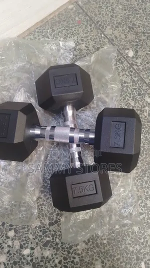 Bodyfit Hex Dumbbells 7.5KG Jozi - Mpya Kabisa