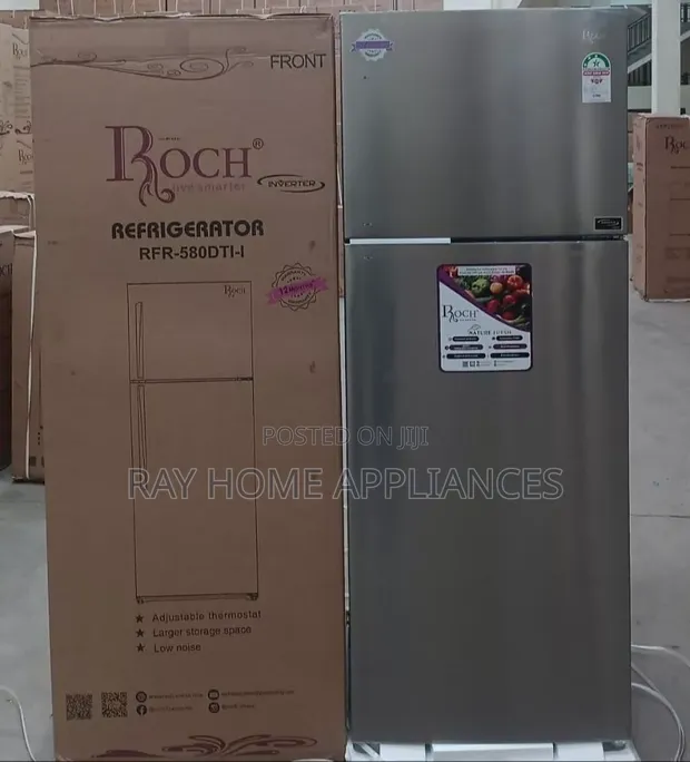 465L Roch RFR-580-DT-I 2 Door No Frost Refrigerator with Inverter - 1