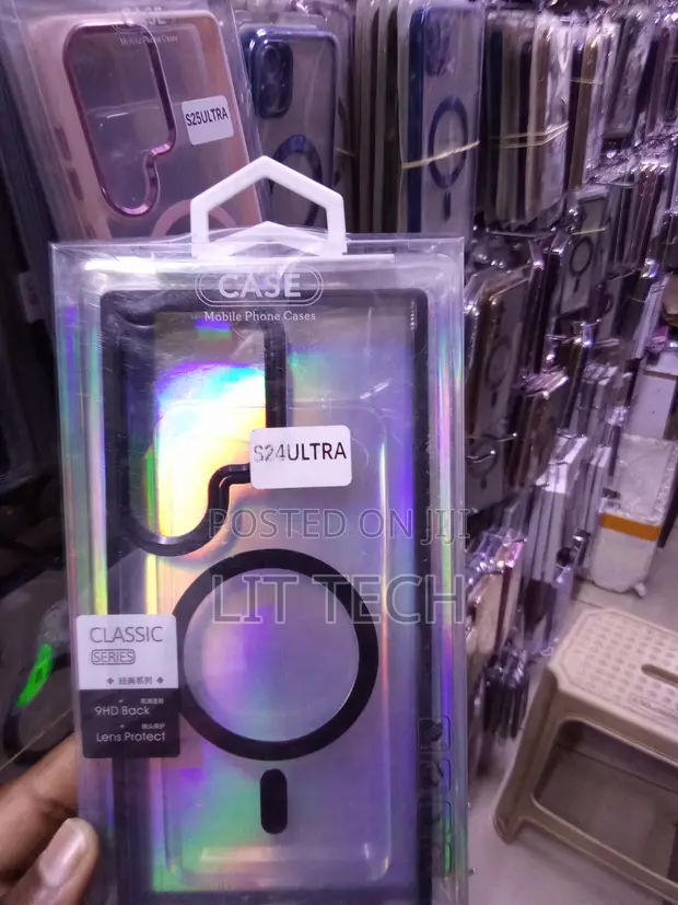 MagSafe Transparent Case for Samsung Galaxy S24 Ultra - Black - 1