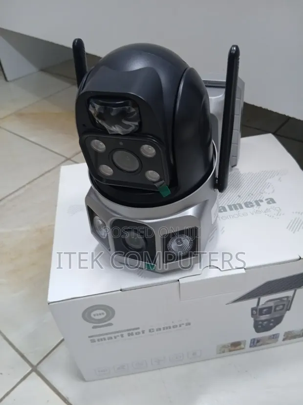 Kamera ya Usalama ya V380 Smart Dual Lens WiFi Solar - 1