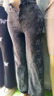Jessica Simpson Gray Mummy Jeans - Saizi 27-34 - 2