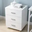 Wooden Bedside Cabinet - 3 Drawers - 2