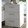 Wooden Bedside Cabinet - 3 Drawers - 3