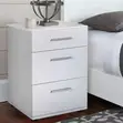 Wooden Bedside Cabinet - 3 Drawers - 5