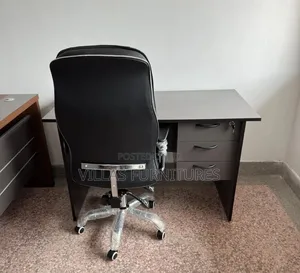 Rated Boss Office Desk and Leathered Chair