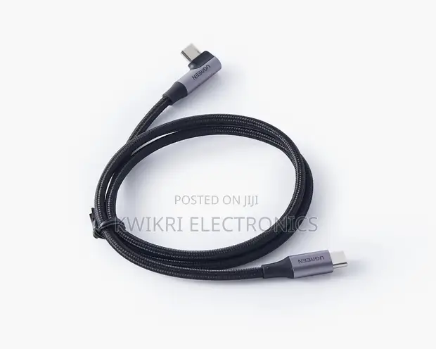 Ugreen USB-C to USB-C PD Fast Charging 90 Degree Cable 1m Black - 1