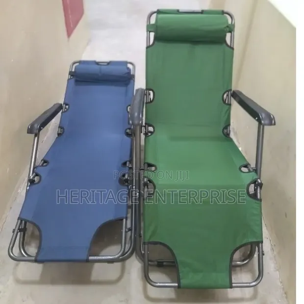 Portable Camping Chair - Reclinable Outdoor Beach Chair - 1