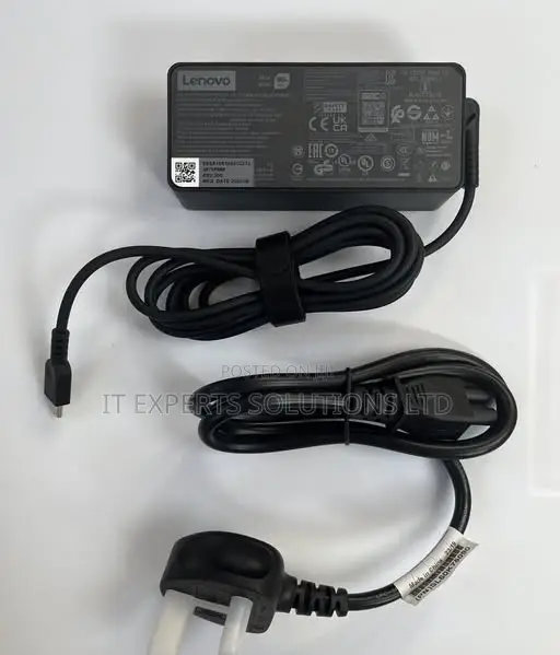 Original Lenovo USB-C 65W Charger with UK Lead - 1