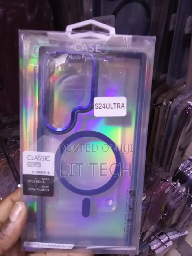 MagSafe Samsung Galaxy S24 Ultra Translucent Case with Purple Edges - 1