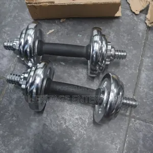 Chrome Adjustable Dumbbell Set (10kg)