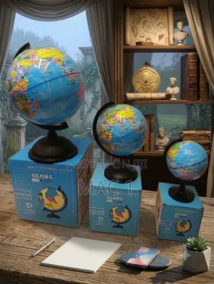 World Map Globe for Students & Office Desk Decoration