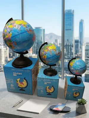 Educational World Globe - PVC Plastic (20cm, 14cm, 10cm)