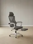 Kiti cha Ofisi cha Mesh chenye Ergonomic na Headrest na Footrest - 1