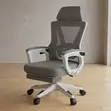 Kiti cha Ofisi cha Mesh chenye Ergonomic na Headrest na Footrest - 5