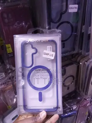 Kifaa cha Kioo cha MagSafe kwa Samsung Galaxy S24+ chenye Kingo za Zambarau