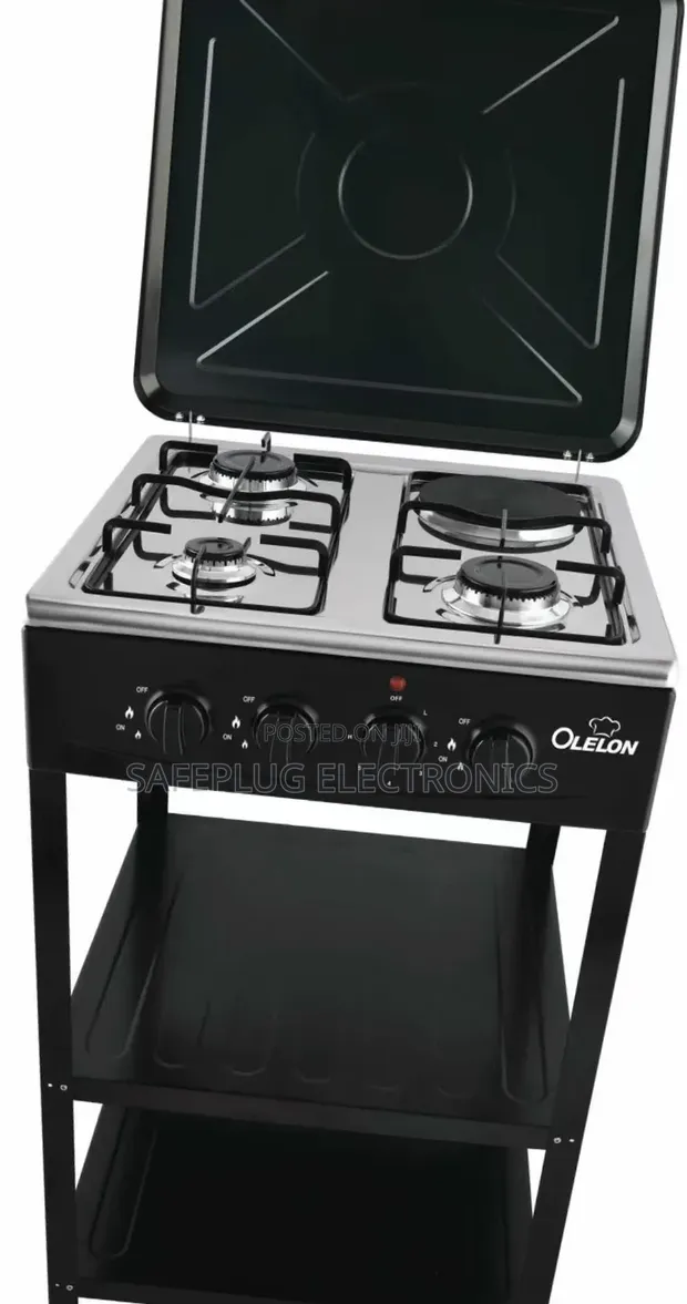 OLELON 3+1 Gas Electric Cooker with Double Shelf Stand - 1