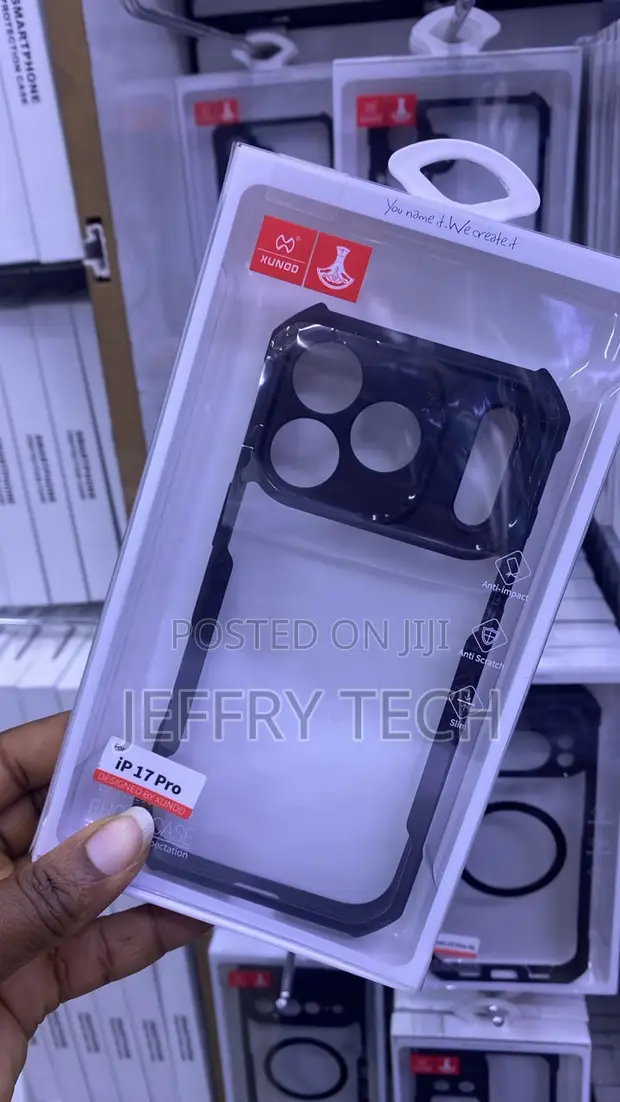 Xundd Shockproof Case ya iPhone 17 Pro - Nyeusi - 1