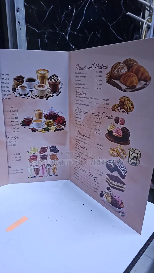Table Menu Booklet Printing - 1