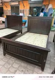 Chocolate 4x6 Solid Hardwood Bed Frame - 2