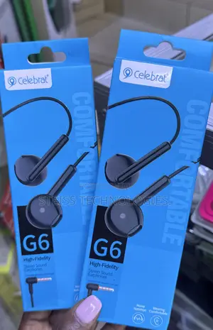 Celebrat G6 Wired Superbass Headphones - Black
