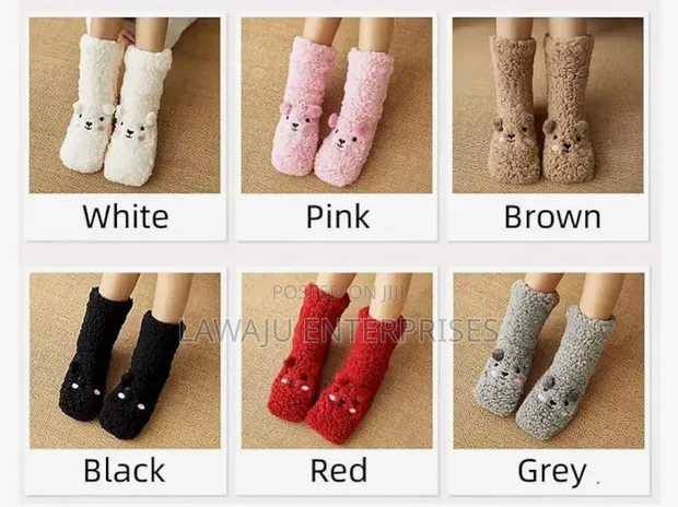 Bear Pattern Kids Indoor Socks - 1