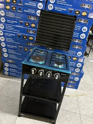 New Gas Electric Cooker 3+1 With Double Storage Rack