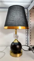 Modern Bedside Lamp - Matte Black & Gold - 3