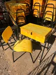Cyprus Wood School Desk + Chair Set - 1