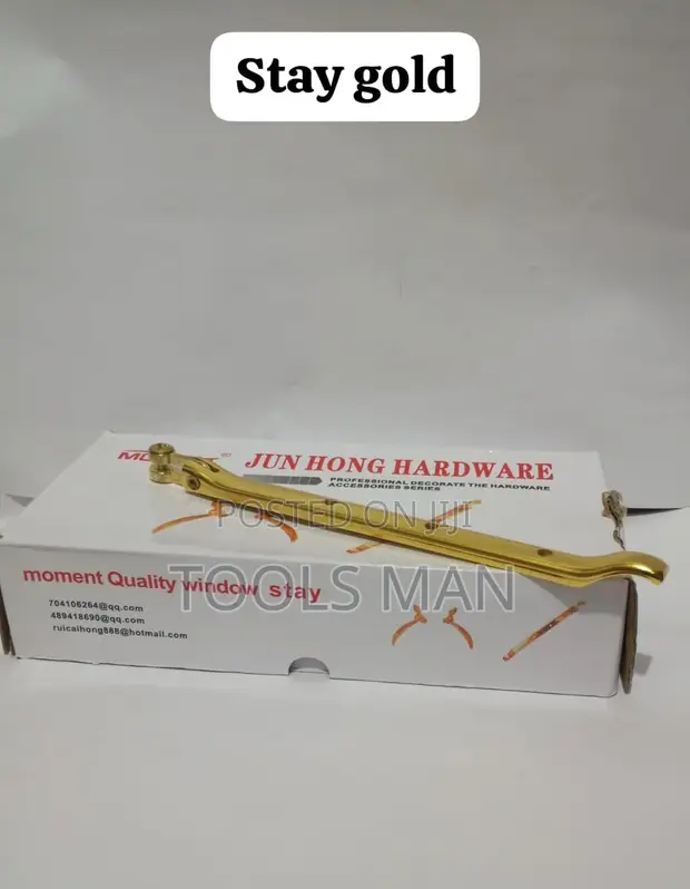 Heavy Duty Gold Casement Window Stays - 1