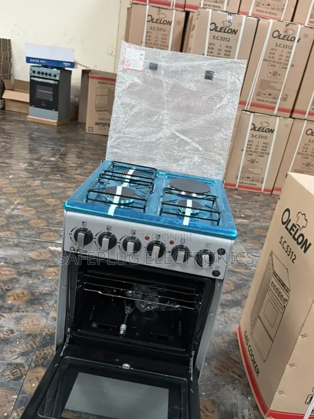 Olelon Free Standing 3 Gas 1 Electric Cooker - New Model - 1