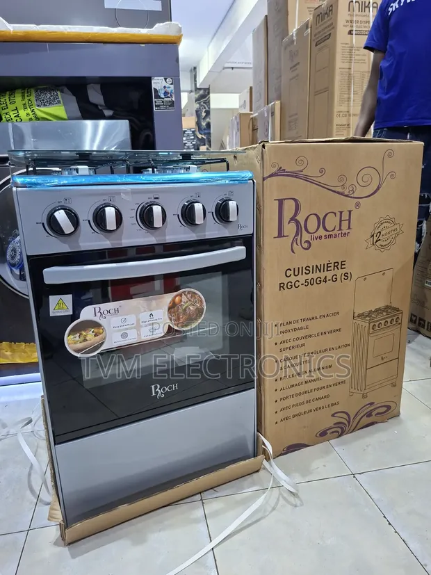 Roch 50x55 Full Gas Standing Cooker - 4 Burners - 1