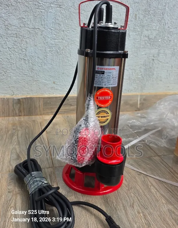 VIP General 1HP Submersible Sewage Pump - 1