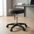 Round Swivel Bar Stool - Black - 3