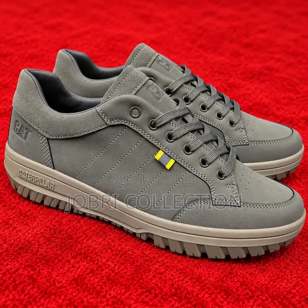 High Quality Leather Caterpillar Rubber Sole Casual Sneakers - 1