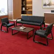 5-Seater Black Waiting Sofa Set - 2