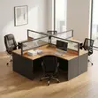 4 Person Curved Workstation - 3