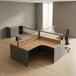 4 Person Curved Workstation - 5