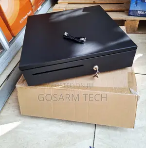 POS Cash Drawer Box with Key Lock and RJ11/RJ12 Connectivity