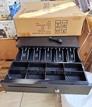 POS Cash Drawer Box with 5 Trays - Secure Lockable Storage