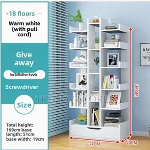 6-Shelf Bookshelf Storage Rack